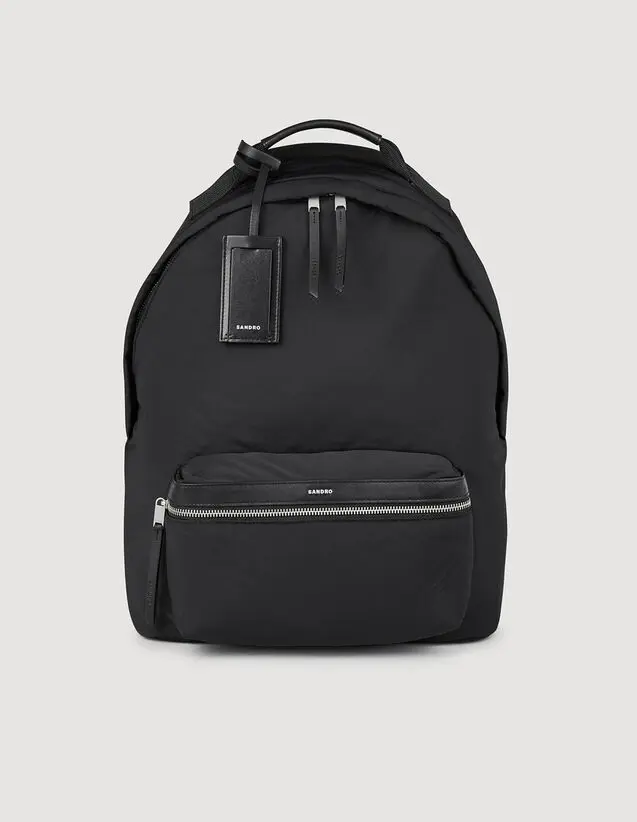 Sandro Canvas and leather backpack. 2