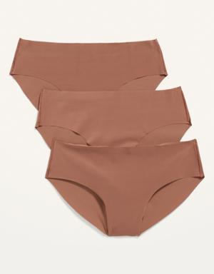 Old Navy Soft-Knit No-Show Hipster Underwear for Women 3-Pack beige