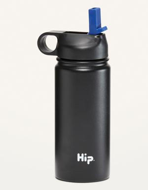 Hip® Insulated Water Bottle & Straw black