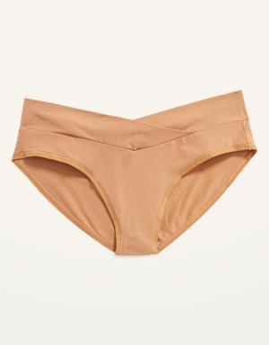 Maternity Low-Rise Supima&#174 Cotton-Blend Bikini Underwear brown