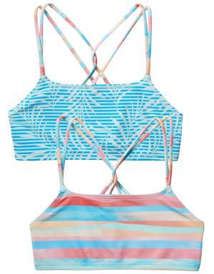 Girl Reversible Sunset Oasis Bikini Top multi