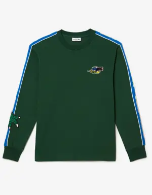 Lacoste Camiseta de hombre Holiday con raya de la marca