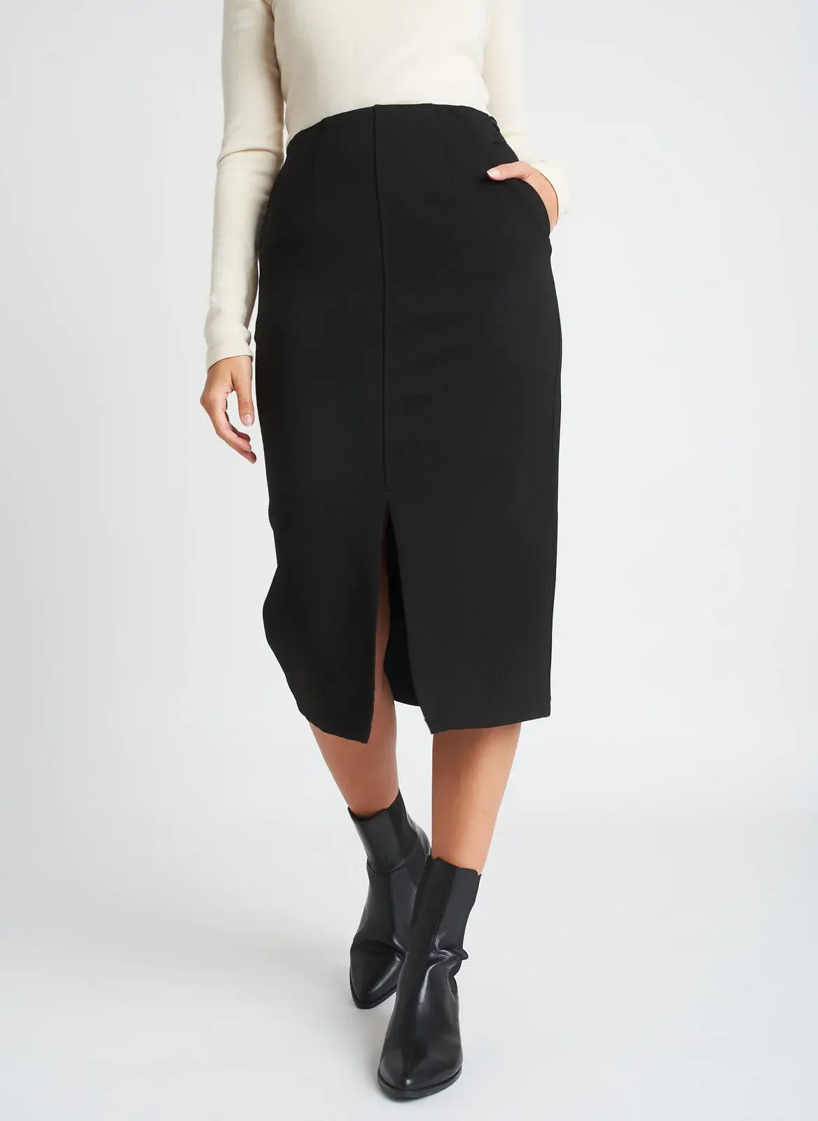 Kit And Ace Serenity Double Knit Pencil Skirt. 1