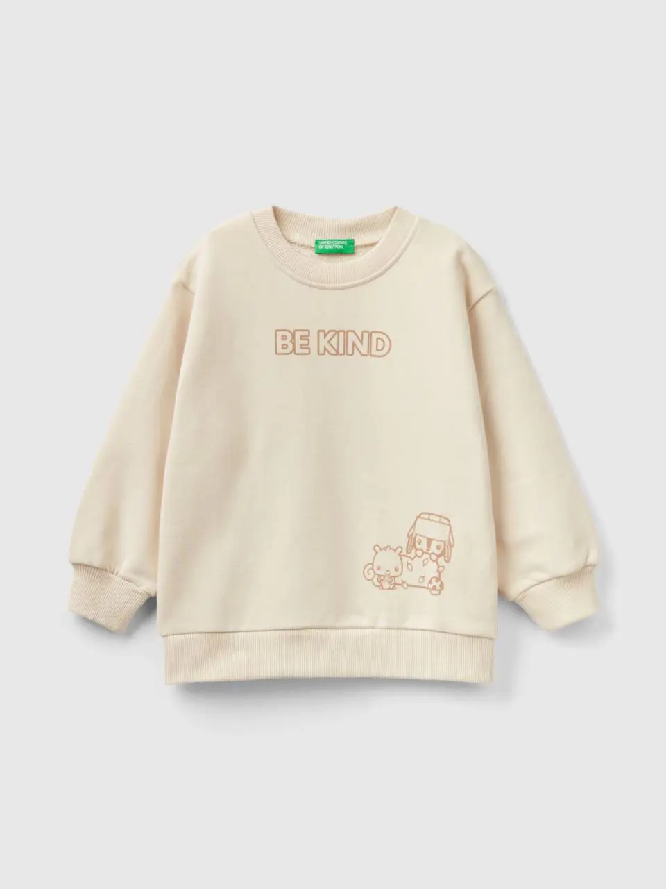 Benetton oversized fit sweatshirt with print. 1