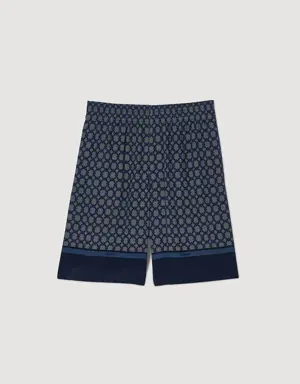 Patterned Bermuda shorts