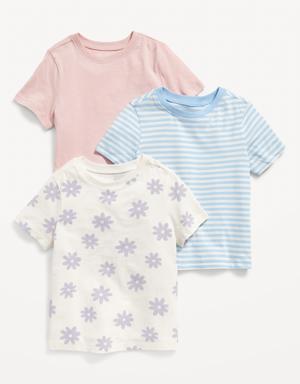 Unisex 3-Pack Short-Sleeve T-Shirt for Toddler multi