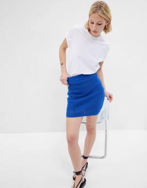 Gap Crochet Mini Skirt blue