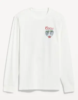 Coors Beer© Gender-Neutral Long-Sleeve T-Shirt for Adults white