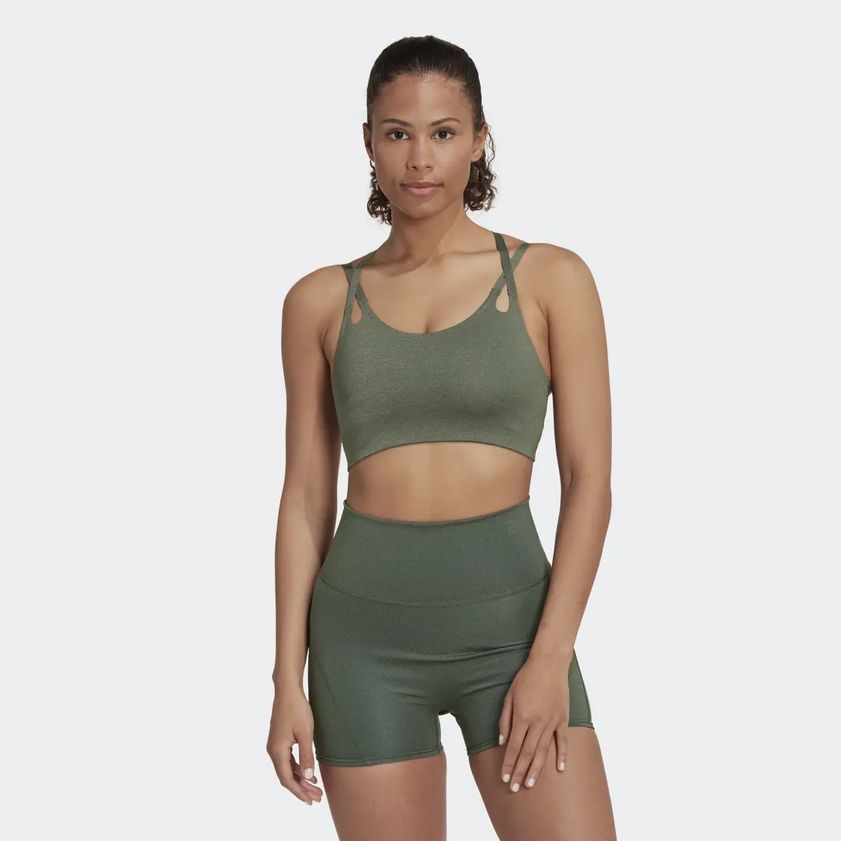 Adidas Yoga Luxe Studio Light-Support Fire Bra. 2