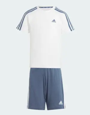 Adidas Conjunto de Playera y Shorts Essentials 3-Stripes