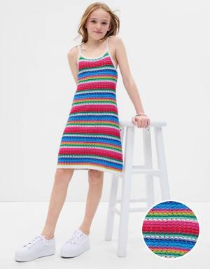 Kids Crochet Dress multi