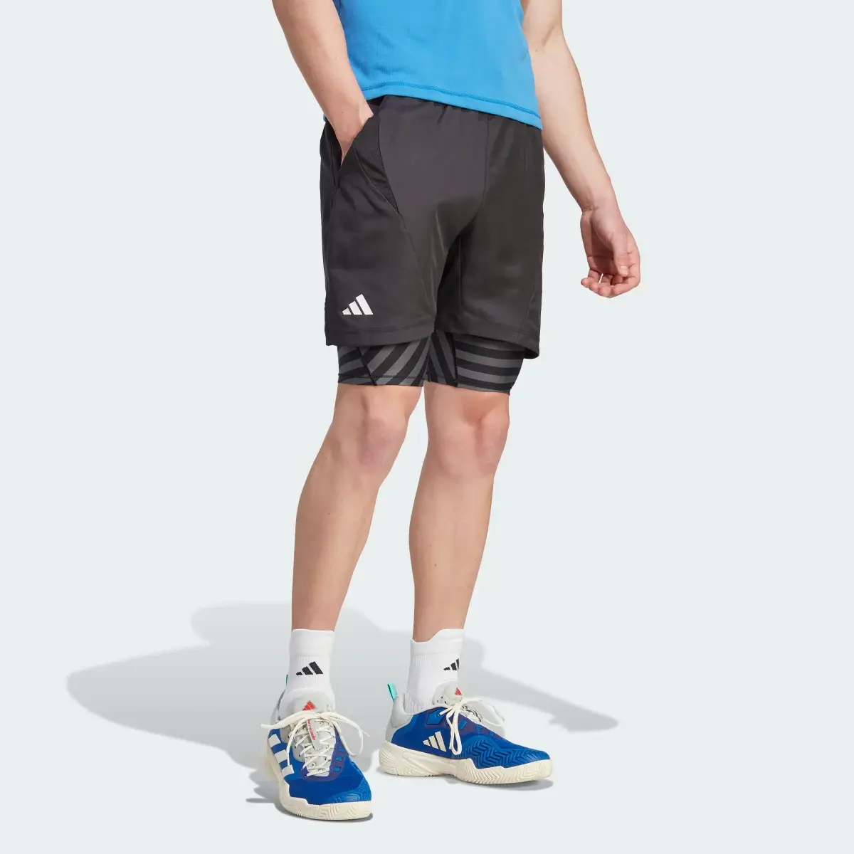 Adidas Shorts de Tenis AEROREADY Dos en Uno Pro. 1