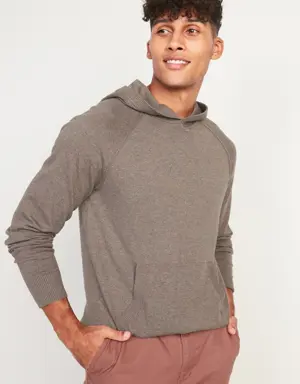Raglan-Sleeve Pullover Sweater Hoodie for Men brown