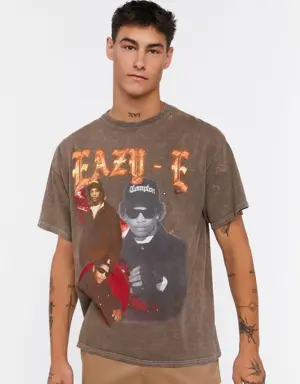 Forever 21 Mineral Wash Eazy E Graphic Tee Brown/Multi