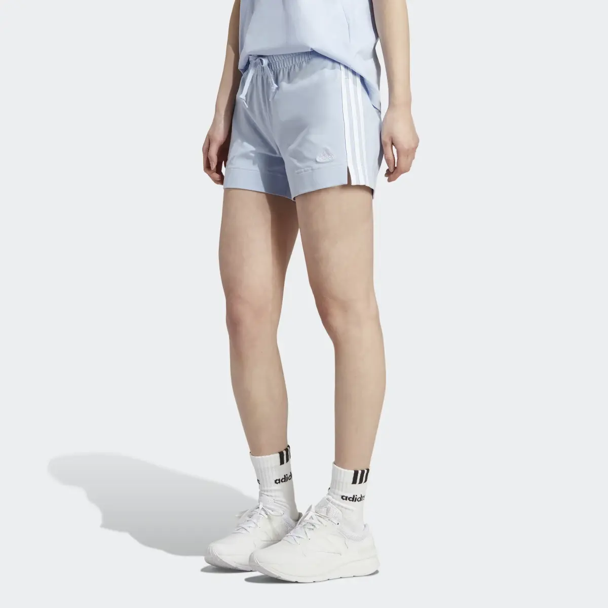 Adidas Essentials Slim 3-Stripes Shorts. 1