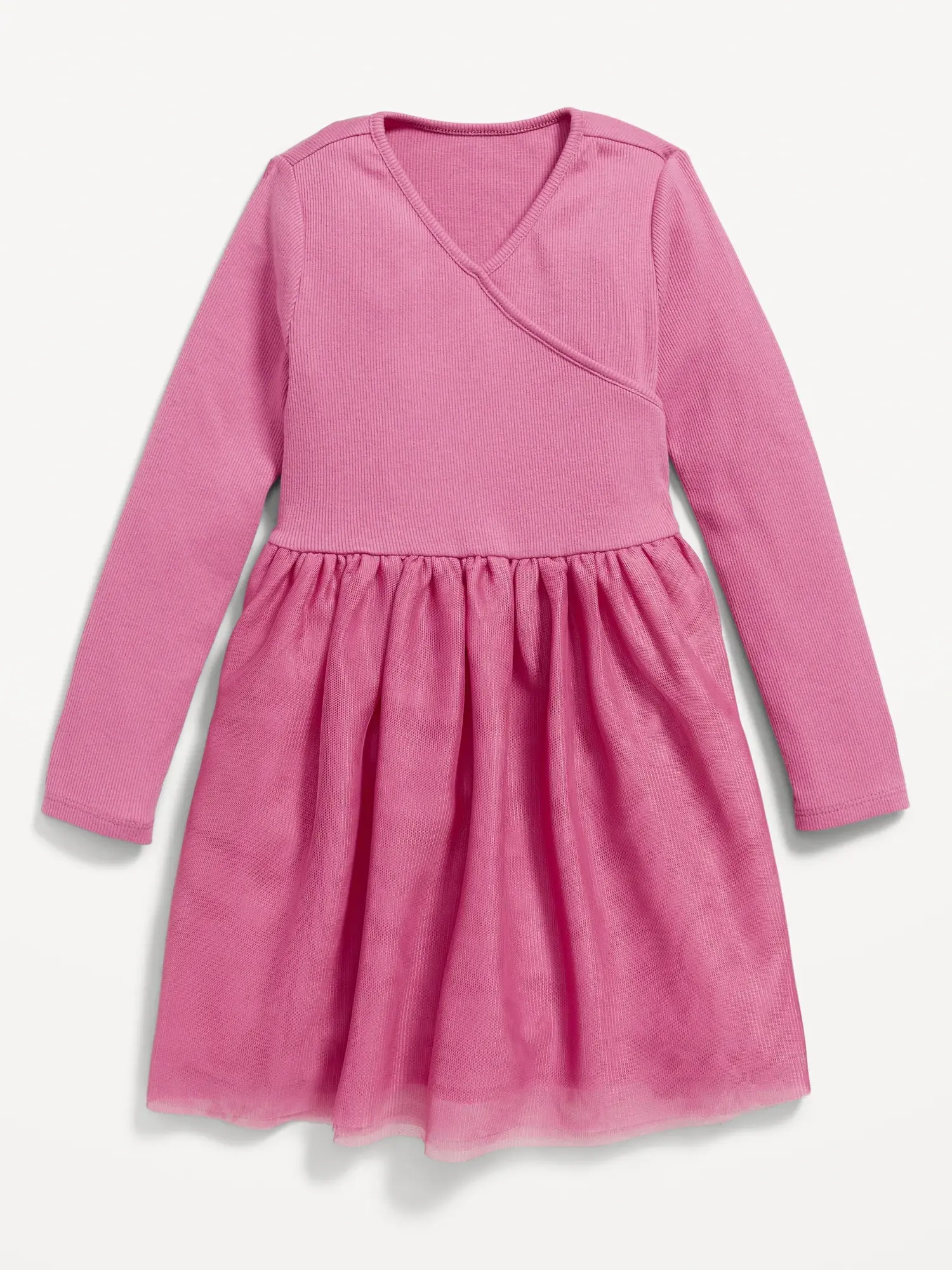 Old Navy Fit & Flare Wrap-Front Tutu Dress for Toddler Girls pink. 1