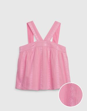 Gap Kids Textured Halter Top pink