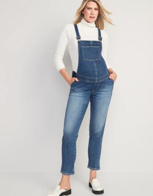 Maternity Side-Panel O.G. Straight Jean Overalls blue