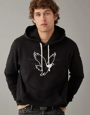 American Eagle Super Soft Graphic Hoodie. 1