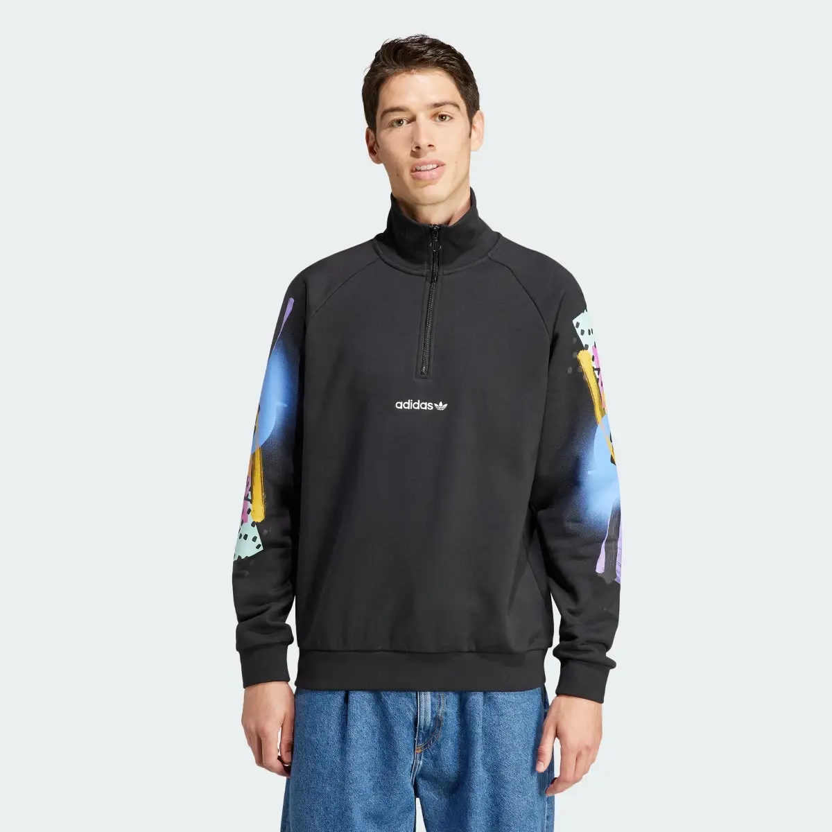 Adidas Retro Quarter-Zip Jacket. 2