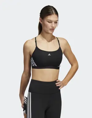 Adidas Brassière adidas Aeroreact Training Light-Support 3-Stripes. 2