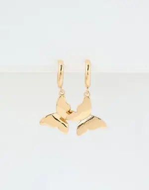 O Gold Butterfly Earrings