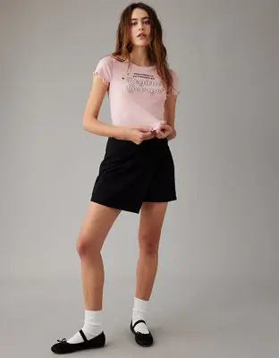 American Eagle AE x Mean Girls Graphic Cropped Tee. 1
