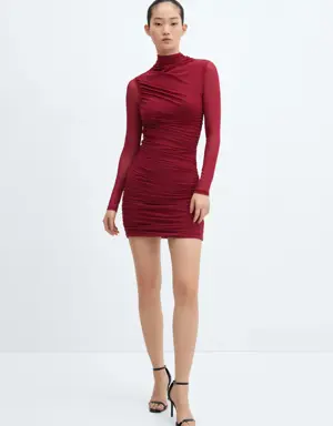 Ruched fitted dress