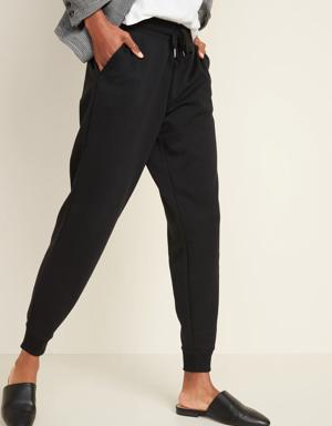 Mid-Rise Vintage Street Joggers for Women black