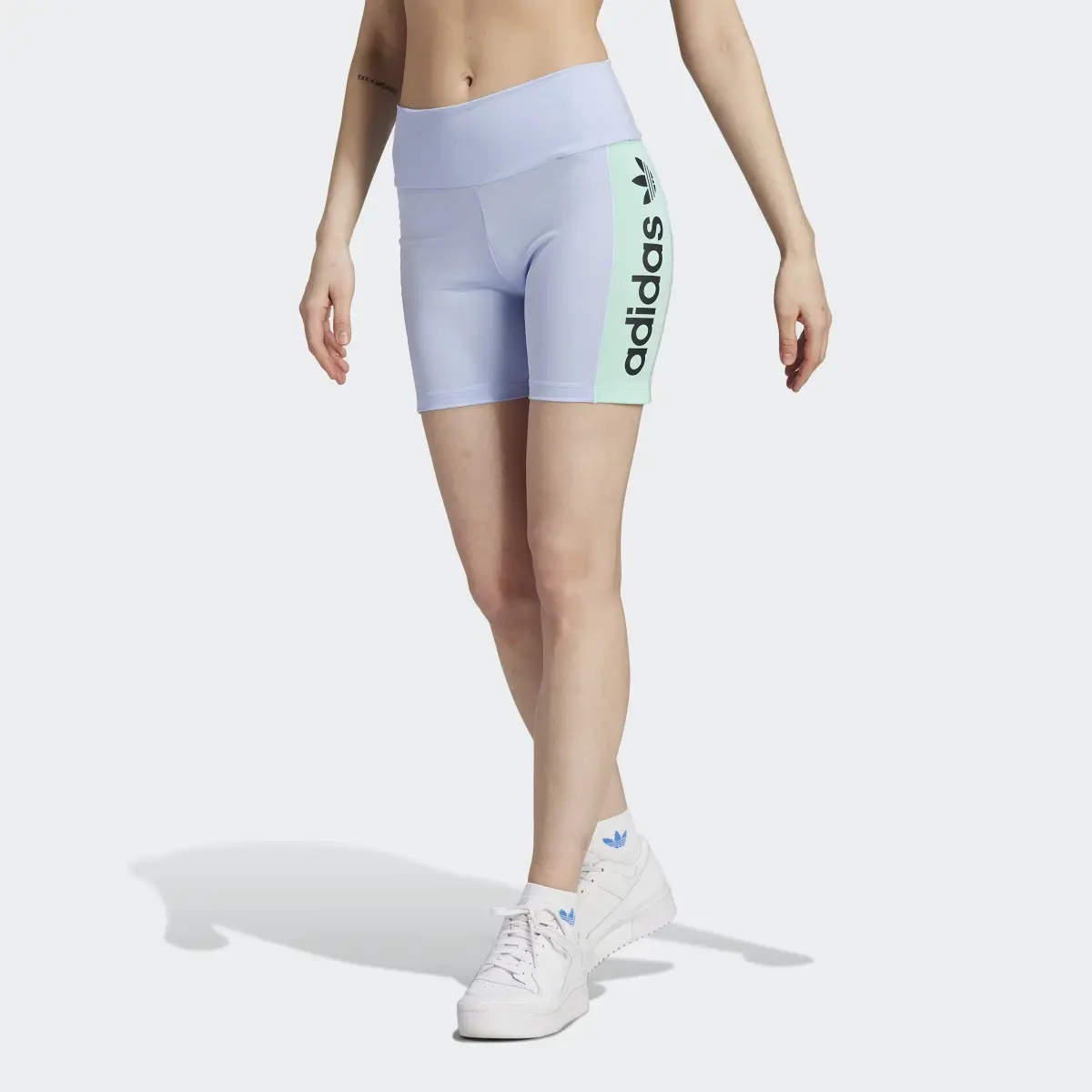 Adidas Originals High Shine Shorts. 1