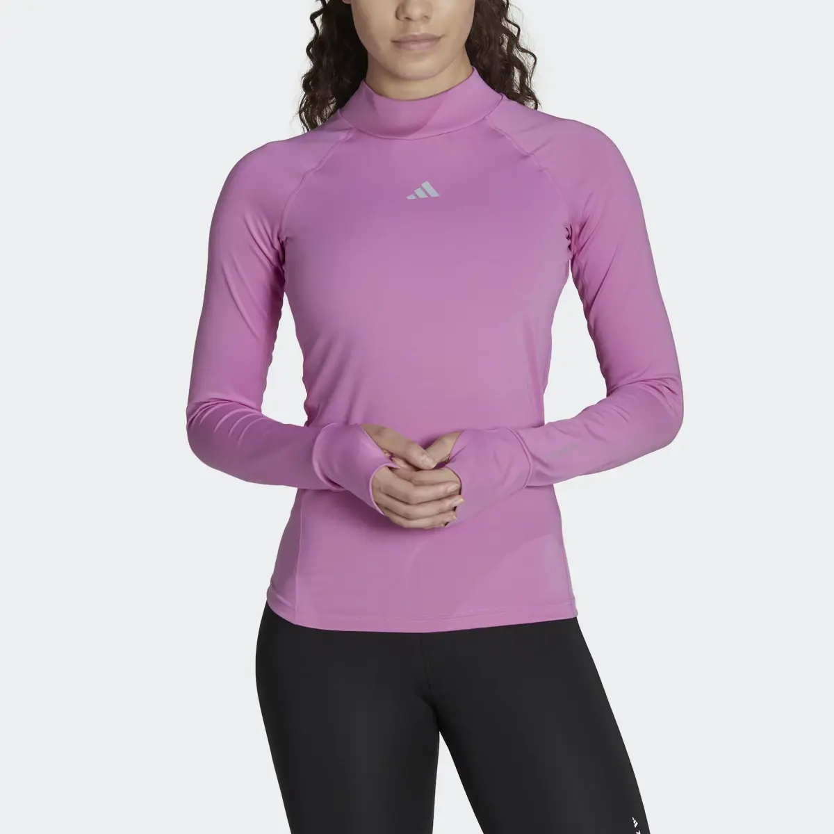 Adidas Techfit AEROREADY Warm Long-Sleeve Top Training Long-Sleeve Top. 1