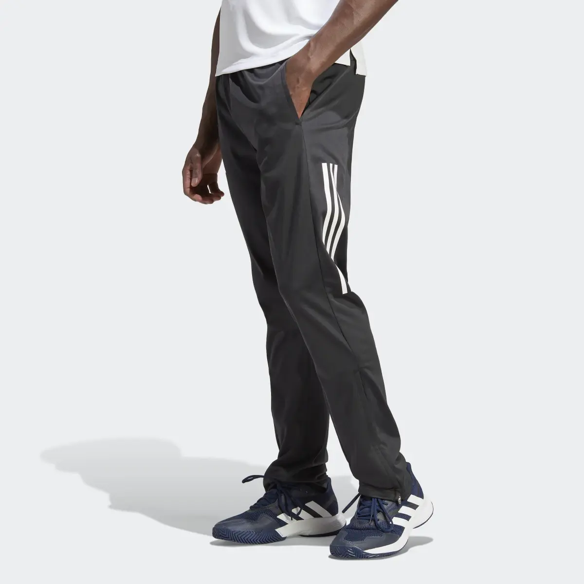 Adidas 3-Stripes Knitted Tennis Joggers. 1