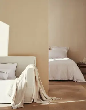 Decke aus Baumwolle mit Leinen 130 x 180 cm