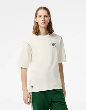Lacoste Playera de hombre Lacoste Sport Roland Garros Edition en tejido de punto grueso