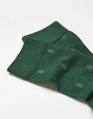 Christmas printed cotton sock