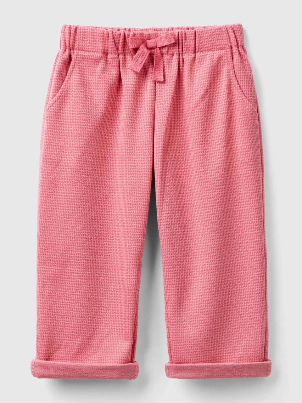 Benetton houndstooth trousers with bow. 1