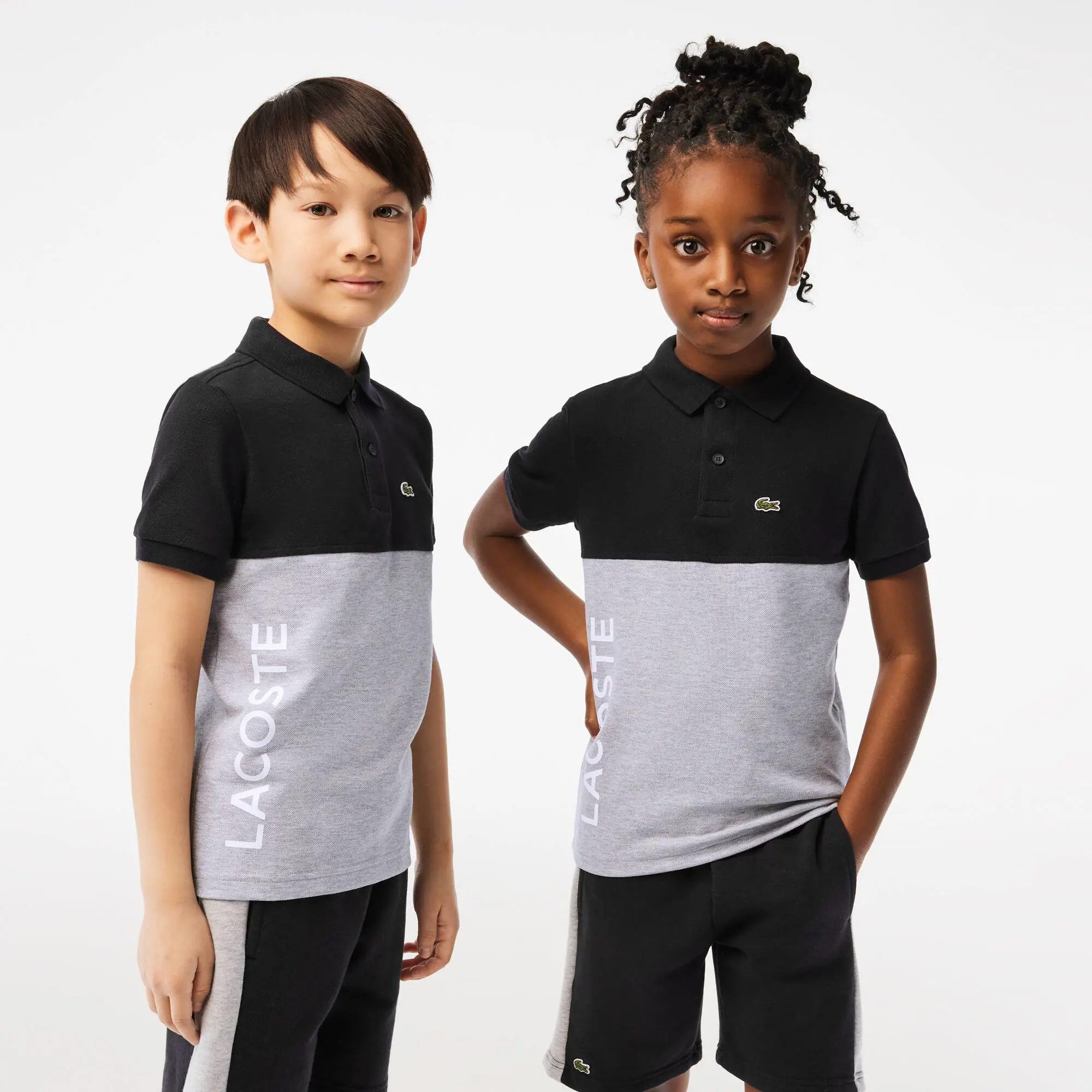 Lacoste Kids’ Lacoste Organic Cotton Piqué Colourblock Polo Shirt. 1