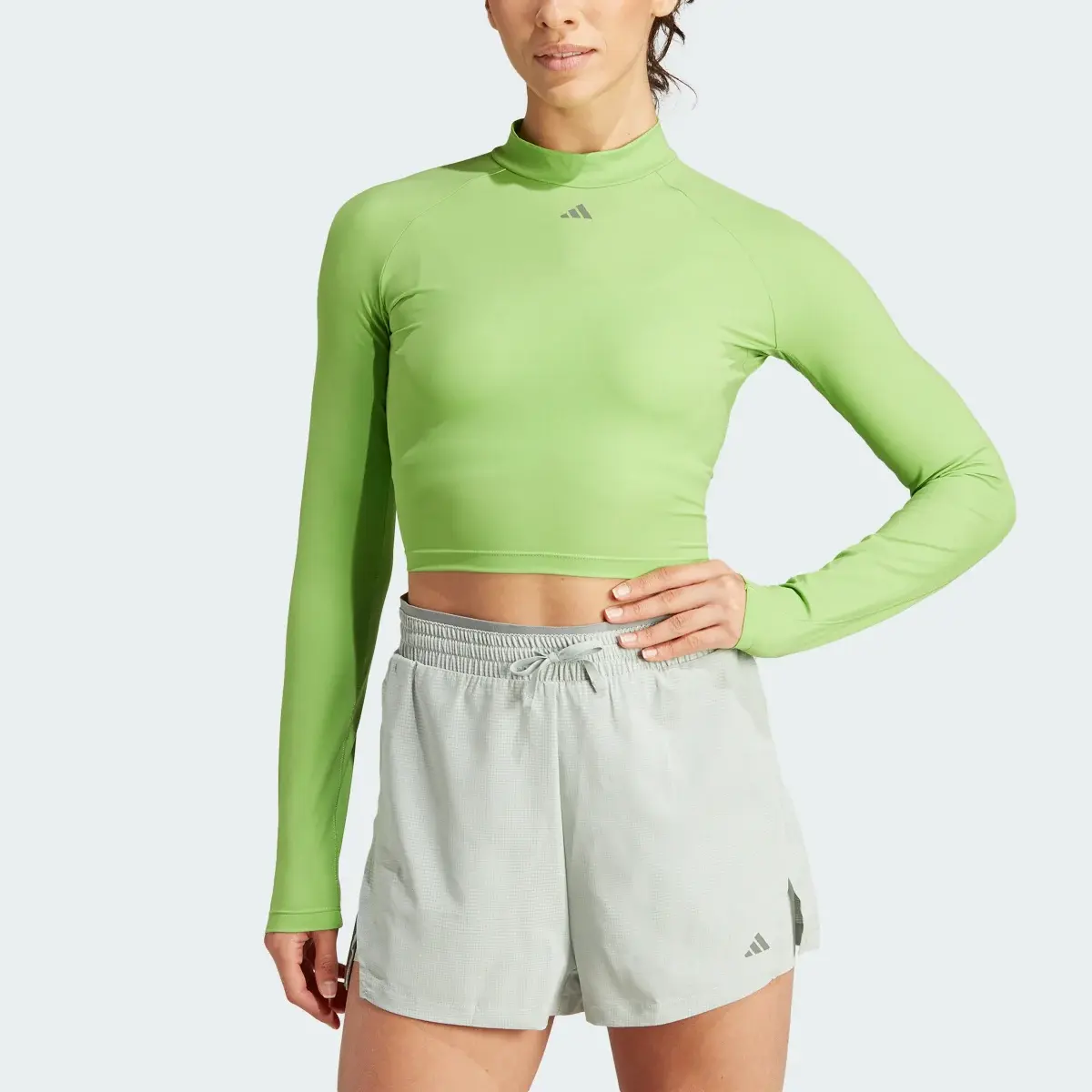 Adidas HIIT HEAT.RDY Long Sleeve Crop Long-Sleeve Top. 1