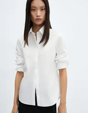 Cotton shirt with jewel buttons