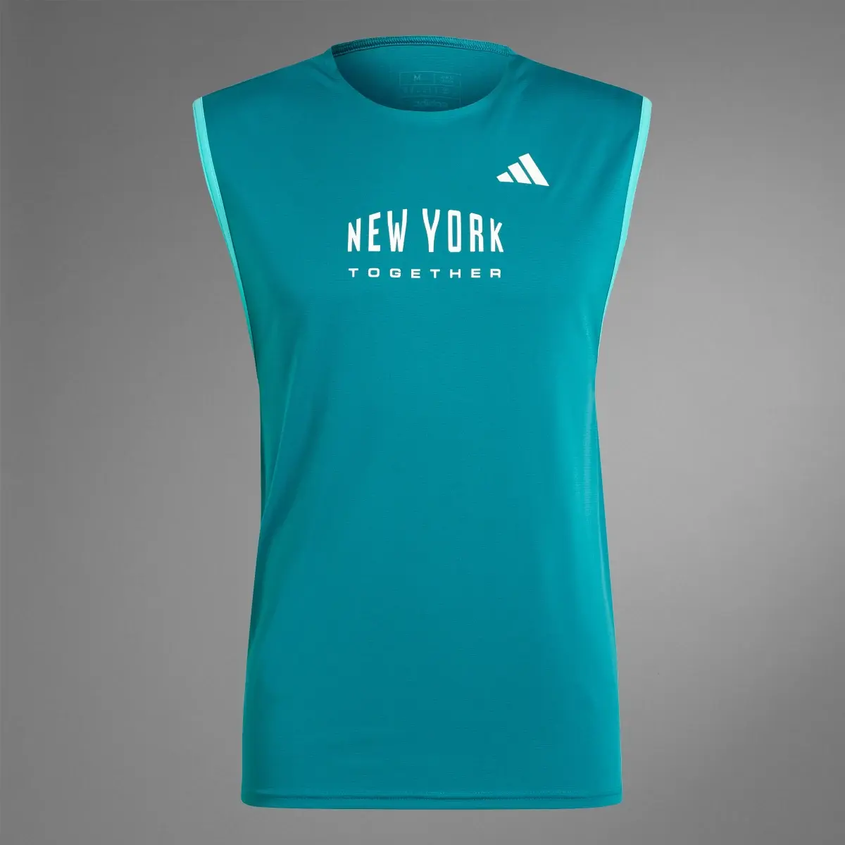 Adidas Playera Sin Mangas de Running NYC (Unisex). 3