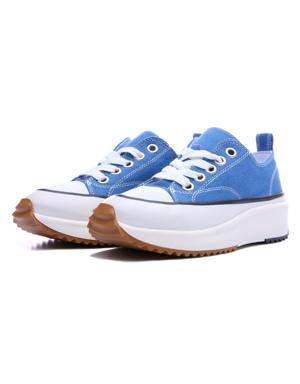 Açık Mavi Bağcıklı Yüksek Taban Günlük Kadın Spor Ayakkabı - 89070
