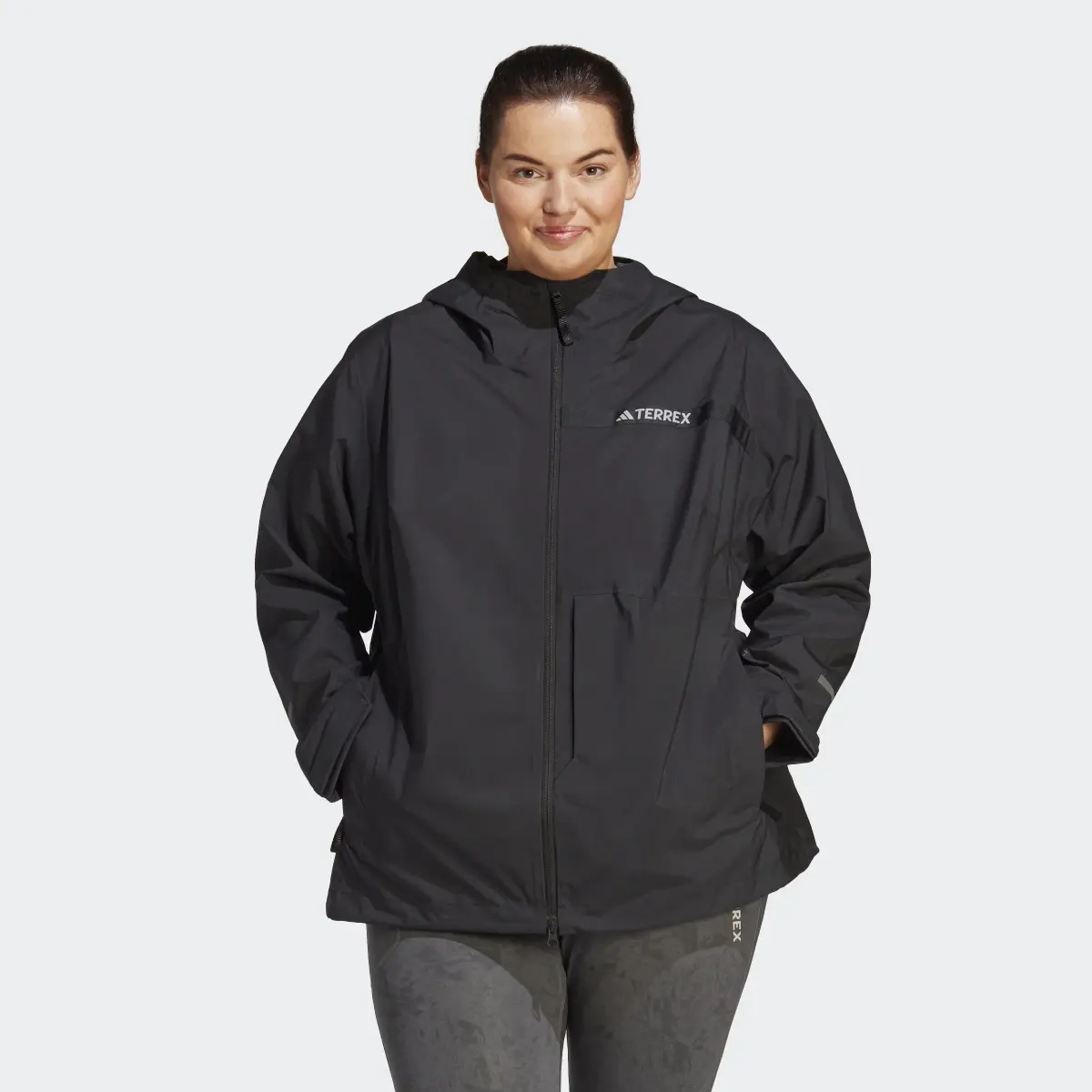 Adidas Terrex Multi RAIN.RDY 2.5-Layer Rain Jacket (Plus Size). 2