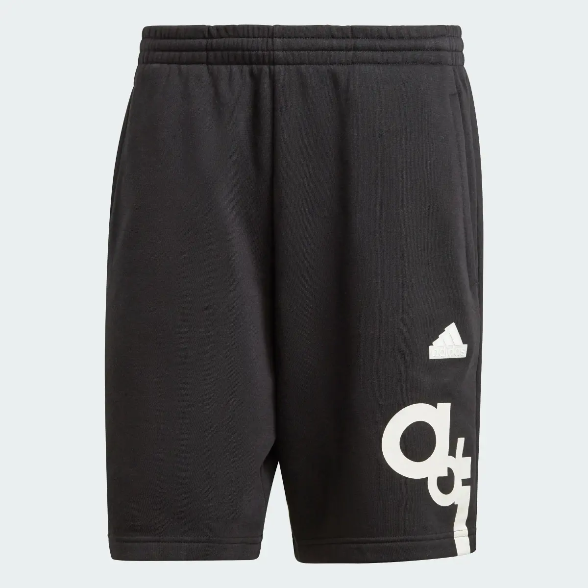 Adidas Graphic Print Fleece Shorts. 3