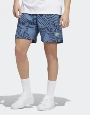 Adidas Original Athletic Club Allover Print Shorts