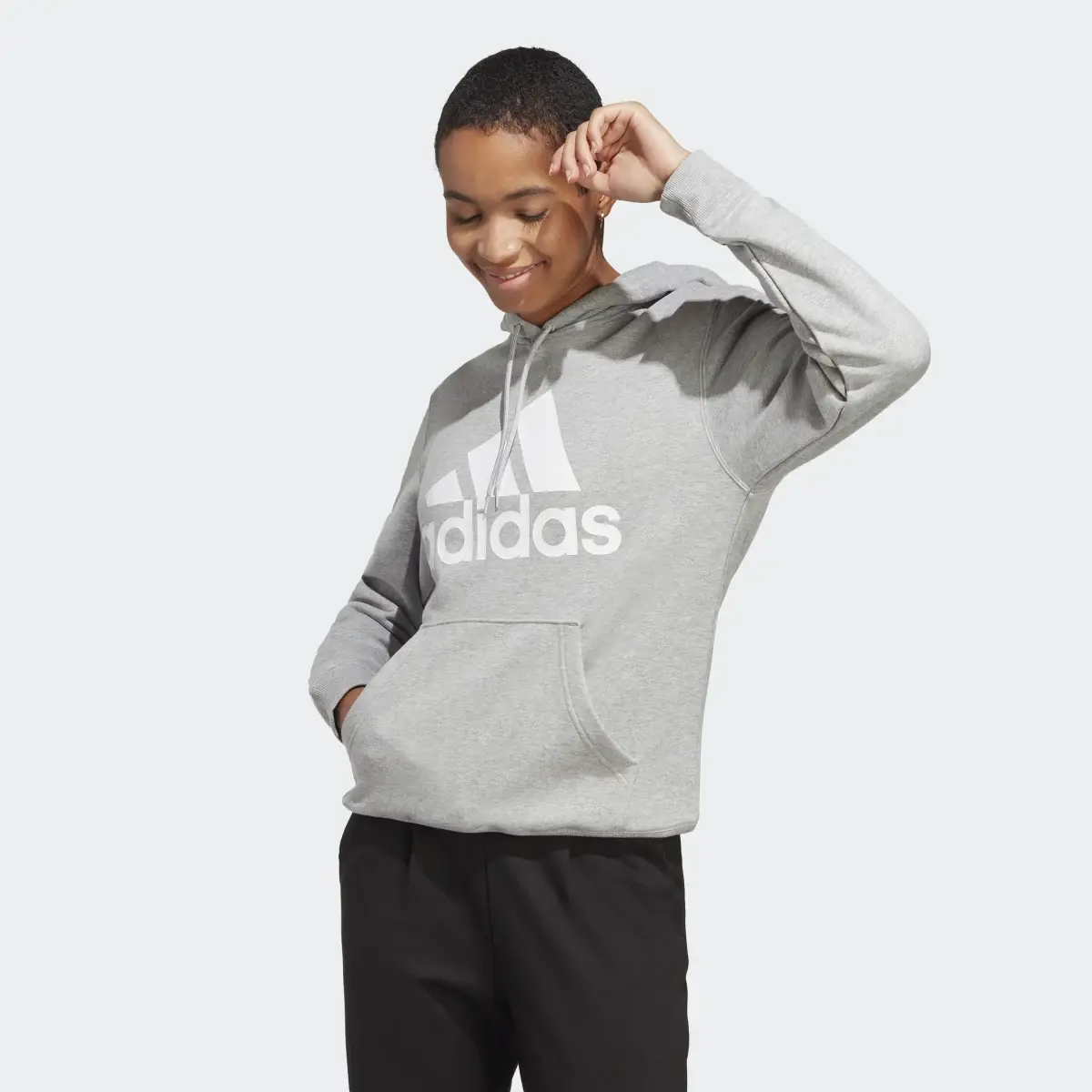 Adidas Sweat-shirt à capuche en molleton coupe standard Big Logo Essentials. 2