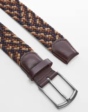 Braided elastic colored belt