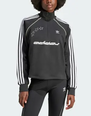 Adidas Sweatshirt com Meio-fecho