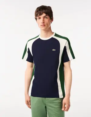 Lacoste Camiseta de hombre Lacoste en punto de algodón color block