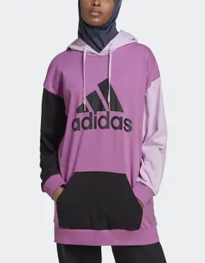 Adidas Sweat-shirt à capuche oversize à logo colorblock Essentials