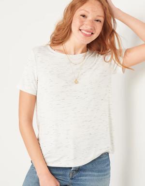 Luxe Crew-Neck T-Shirt for Women white